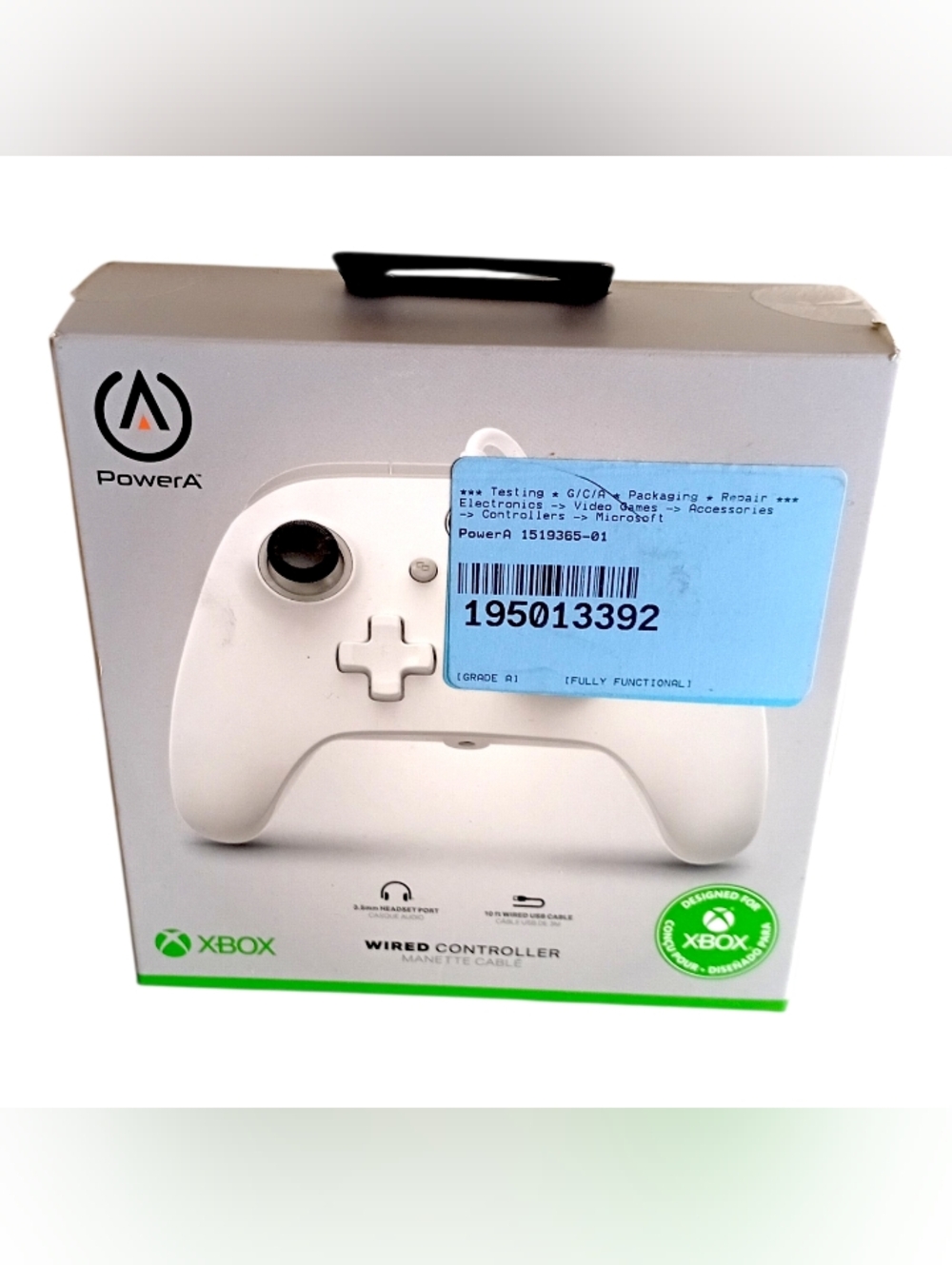 Power A Xbox One/Series S/X Wired Controller In Box, White